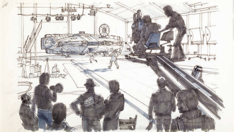 Illustration for article titled Original Star Wars Storyboards Show Iconic Scenes Before the Big Screen